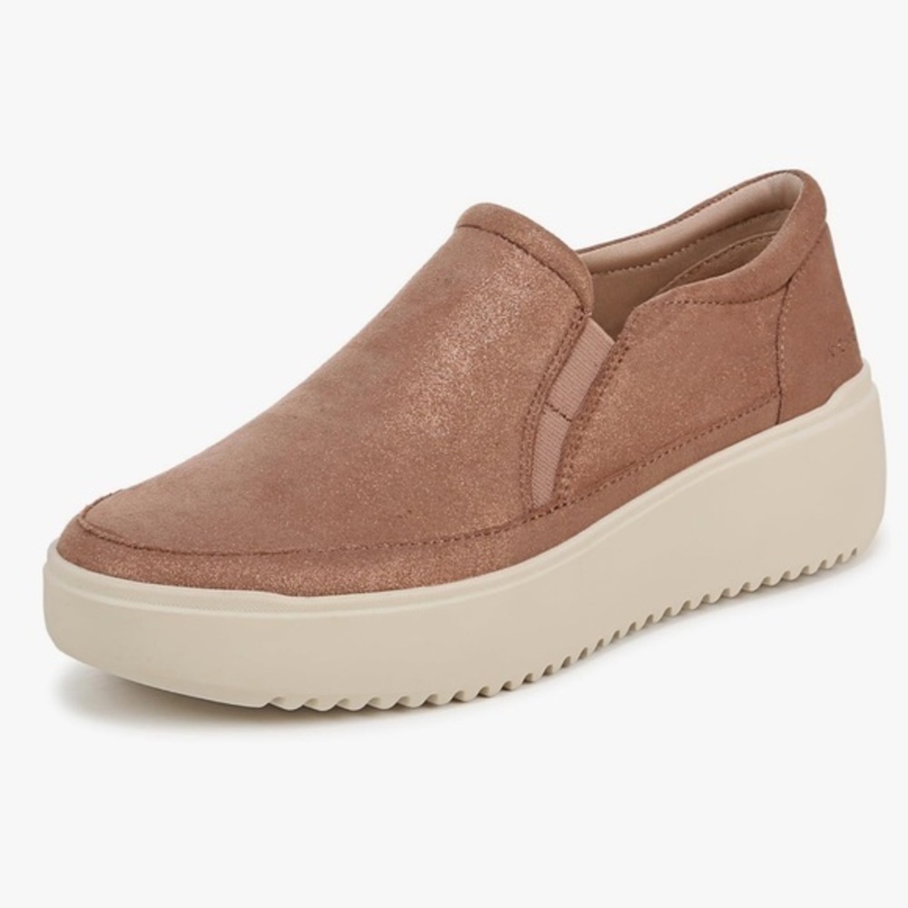 Vionic Kearny Platform Slip-On Sneaker Rose Gold Size 9.5 Excellent Condition